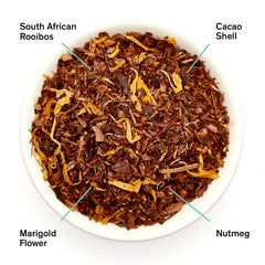 Silent Night chocolate nutmeg rooibos caffeine-free tea August Uncommon Made Brave