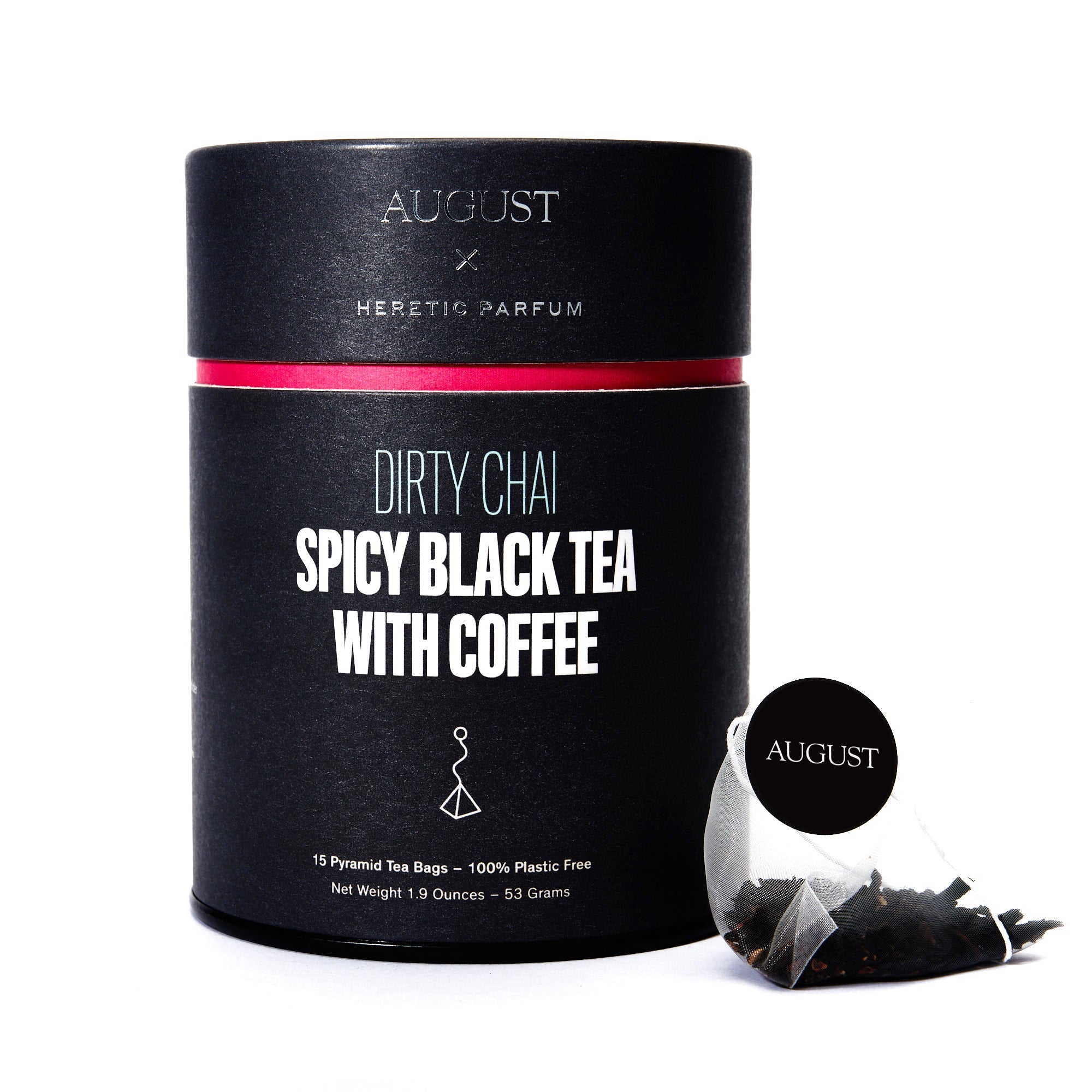 Dirty chai spiced black tea with coffee 15 tea bags August Uncommon Made Brave