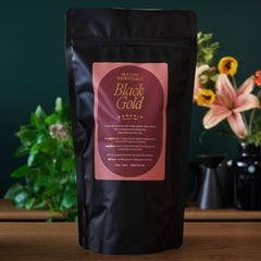 Organic Yunnan black tea leaves with golden tips