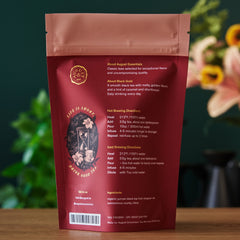 Brewed cup of smooth malty Black Gold organic black tea