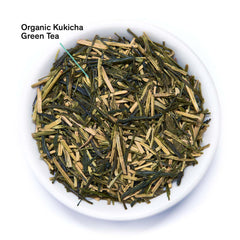 Bright Green organic kukicha green tea loose leaf package