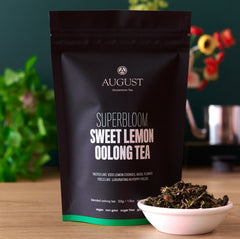 Superbloom sweet lemon oolong green tea by August Uncommon at Made Brave