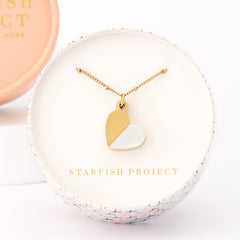 Give Hope locket necklace in gold and white gift box ready to give