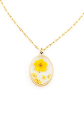 In Bloom gold plated necklace with dried flower pendant from Starfish Project for Made Brave