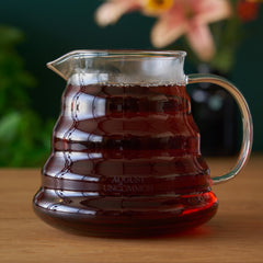 Two cup glass teapot 20 oz for loose leaf tea August Uncommon Made Brave