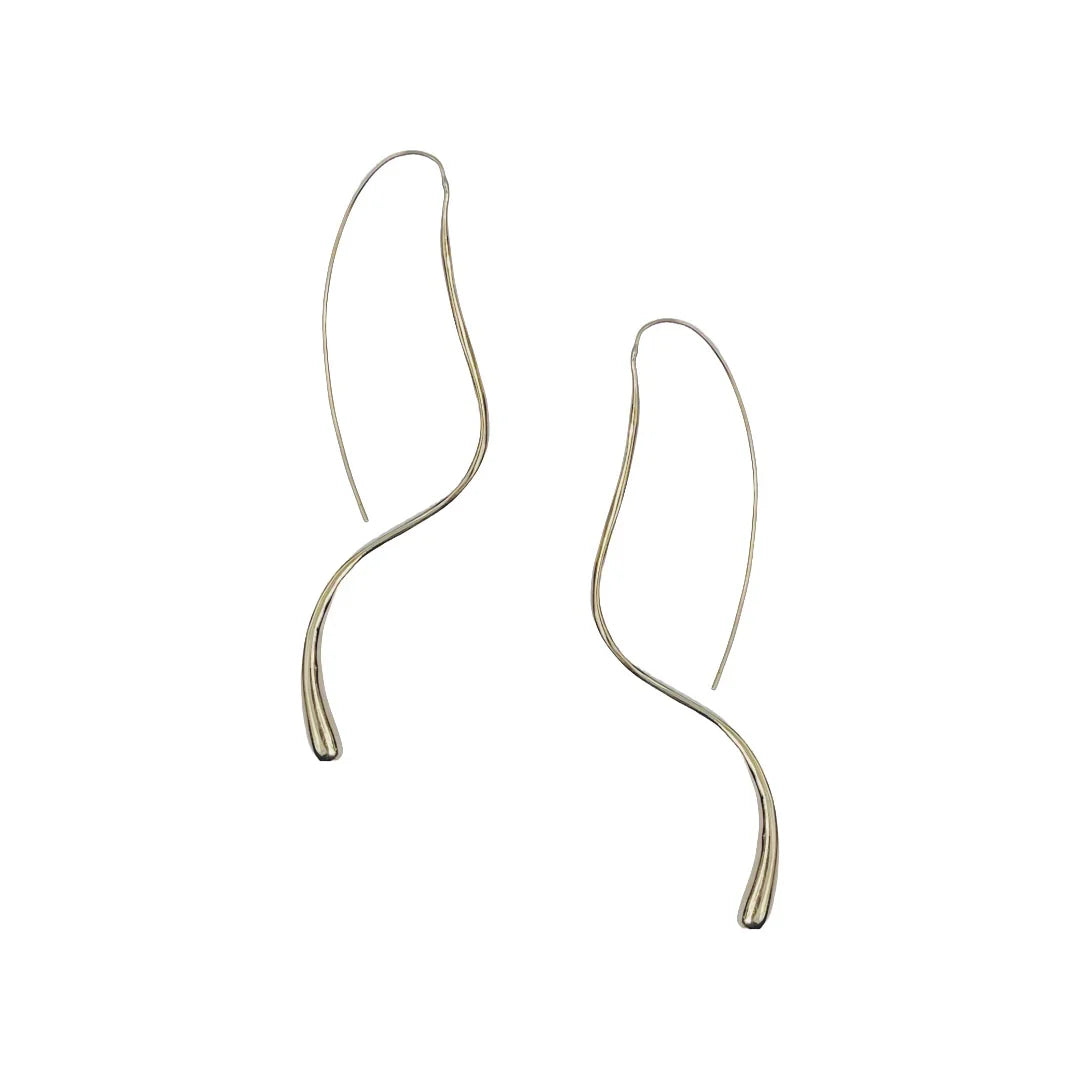 Maxi Wadi earrings in recycled brass with gold plating from Made Brave