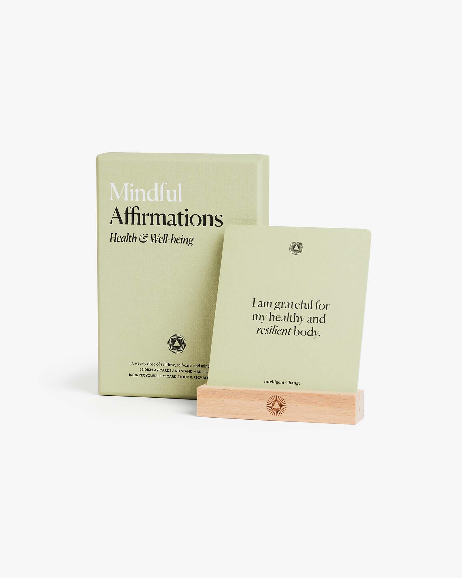 Mindful Affirmations for Health and Wellbeing card deck from Intelligent Change for Made Brave