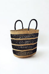 String Basket Tote - Natural & Black