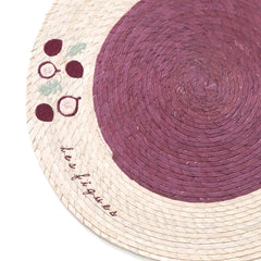 Made Brave palm placemats styled on a set table