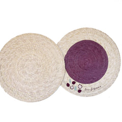 Palm double sided placemats with embroidery Les Figues set of 2 from Made Brave