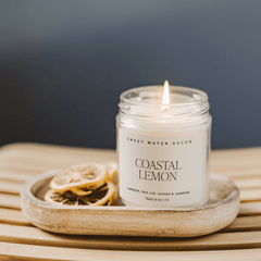 Coastal Lemon candle lemon zest bergamot sea salt fragrance notes