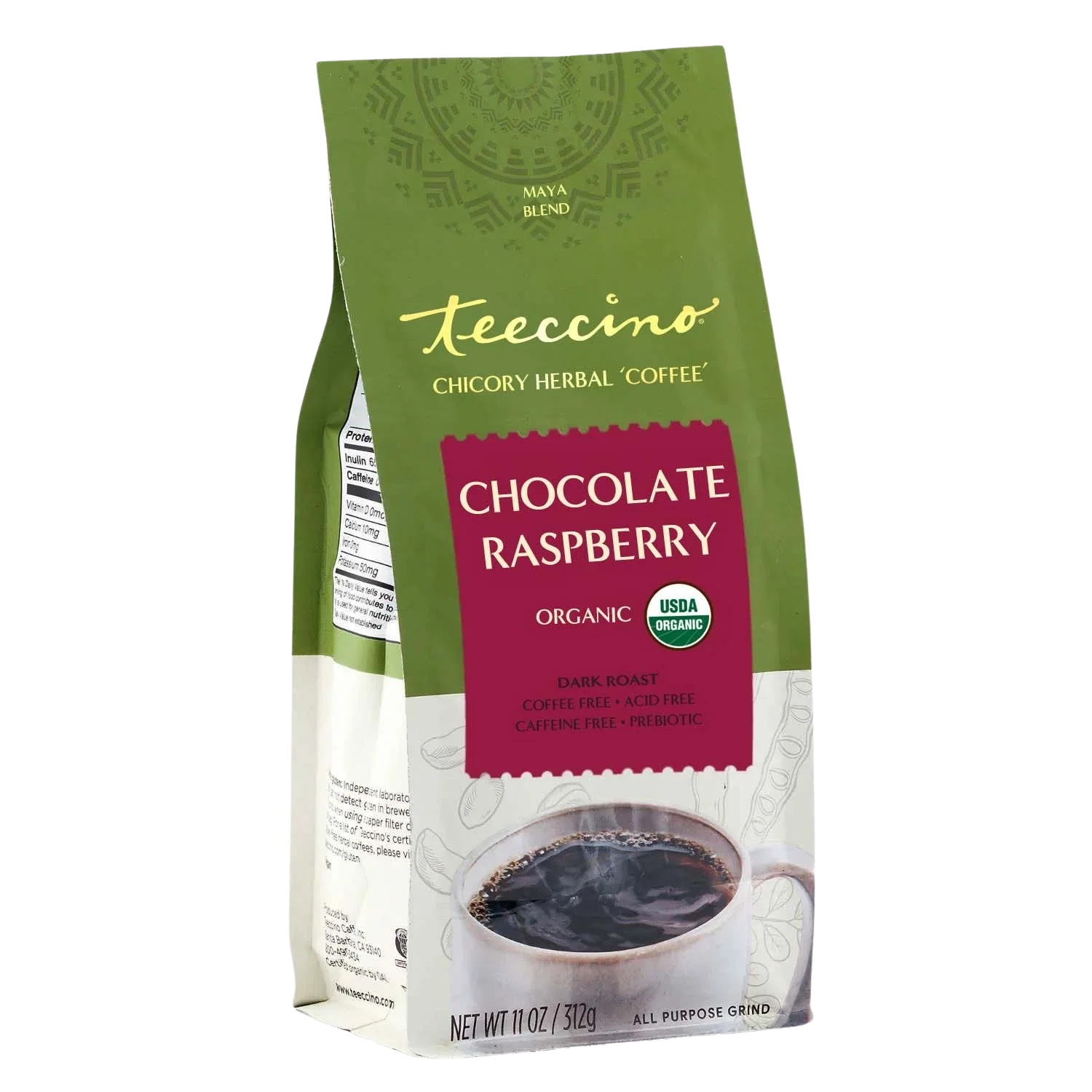 Chocolate Raspberry Chicory Herbal Coffee bag from Made Brave