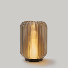 Cordless Mini Allium Lamp dimensional warm glow double layer shade Made Brave