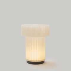 Cordless Mini Drum Lamp rechargeable 3D printed lamp Christopher Merchant Wooj Made Brave