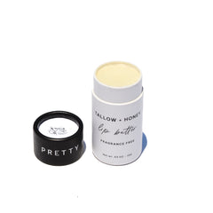 Tallow and honey lip butter with beeswax and olive oil natural ingredients