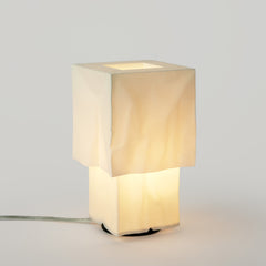 Farolito Lamp sculptural lantern table lamp New Mexico farolito inspired Wooj Made Brave
