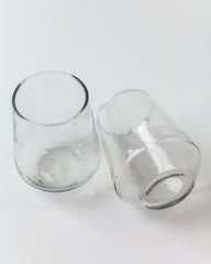 Hammered Glass Stemless Tumbler texture detail Made Brave