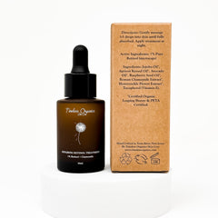 Organic retinol serum ingredients jojoba avocado rosehip chamomile