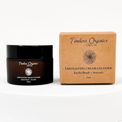 Exfoliating Creme Cleanser applied to face by Made Brave