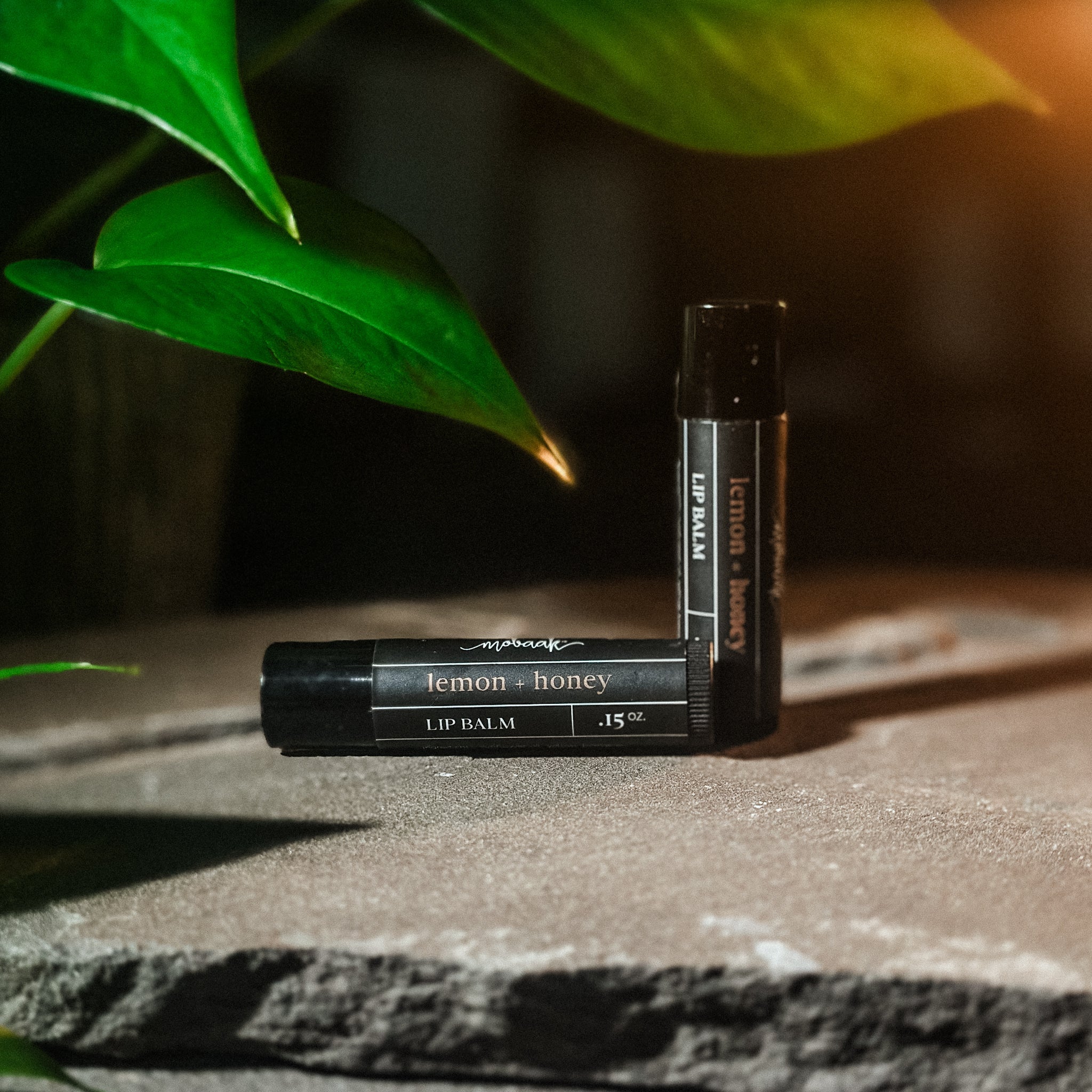 Lemon honey lip balm tube by Made Brave