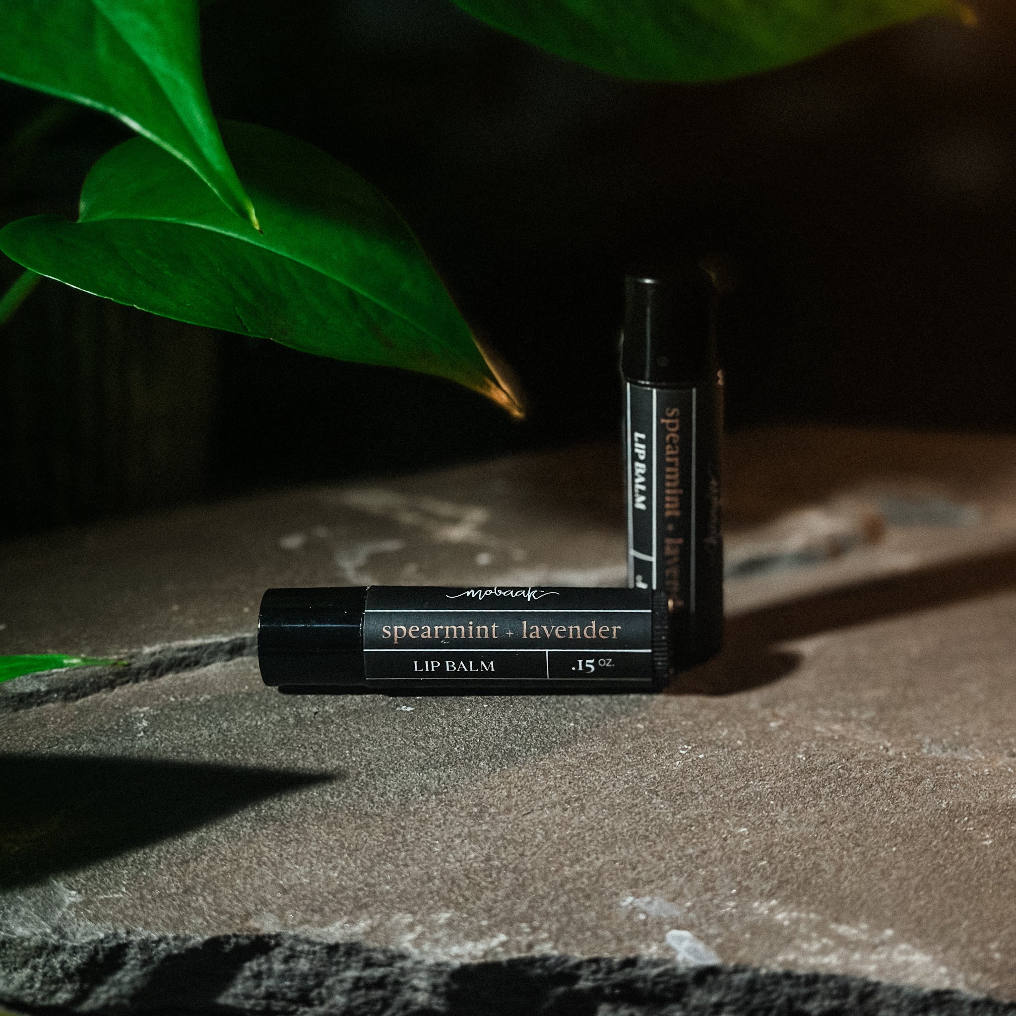 Spearmint lavender lip balm tube by Made Brave