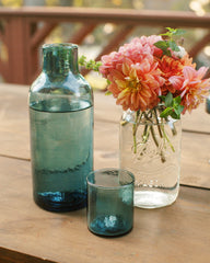 Handblown Glass Carafe bedside water set Made Brave