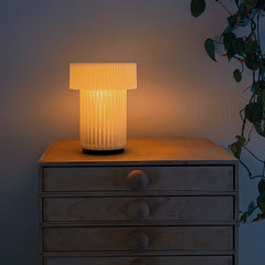 Cordless Mini Drum Lamp portable warm glow bedside lamp Wooj Made Brave
