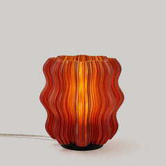 Mini Wavy Lamp 7 color options recycled corn PLA sculptural lamp