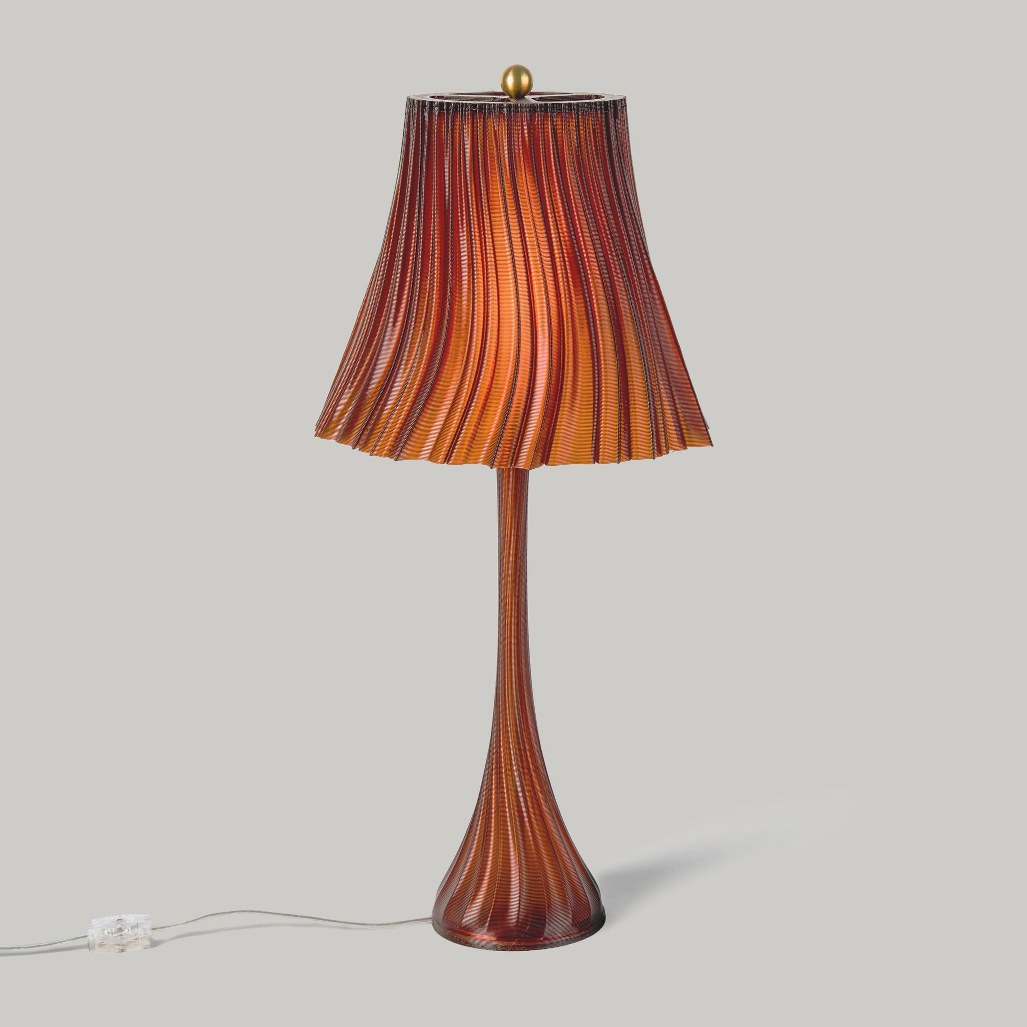 Pleat Lamp sculptural recycled table lamp pleated shade Wooj Made Brave