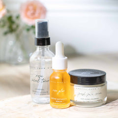 Radiance Glow Kit toner face cream and rose serum from Pretty Farm Girl for Made Brave