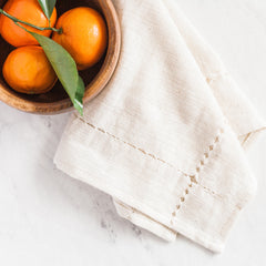 Pulled Cotton Napkins pulled-thread edge detail Made Brave
