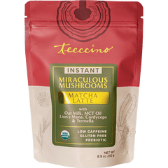 Miraculous Mushrooms Matcha Latte instant mix package from Made Brave