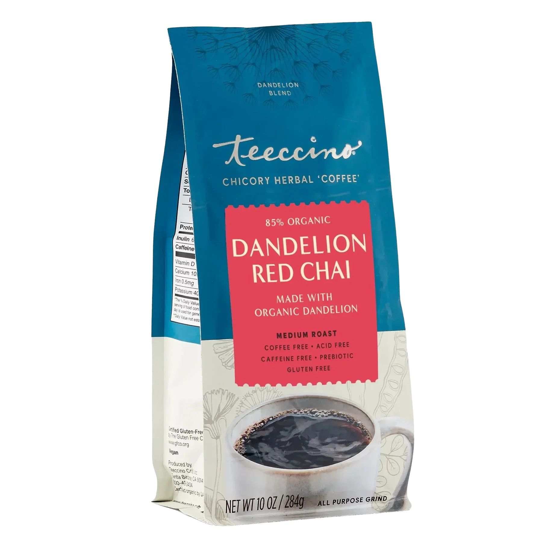Dandelion Red Chai Herbal Coffee bag from Made Brave