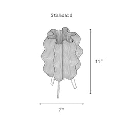 Wavy Lamp Standard 11 inch dimensions Wooj Design sculptural table lamp