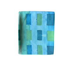 Blue Tapestry linen tablecloth made in Portugal for Made Brave