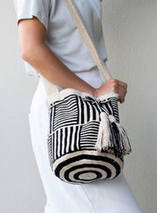 Close up of Kululumana pattern detail on Made Brave Kululu mochila bag