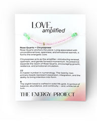 The Energy Project - Love, Amplified Bracelet - Rose Quartz, Chrysoprase, 14k Gold
