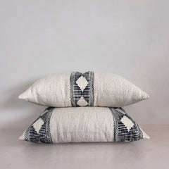 Made Brave Gemma lumbar pillow styled on a sofa