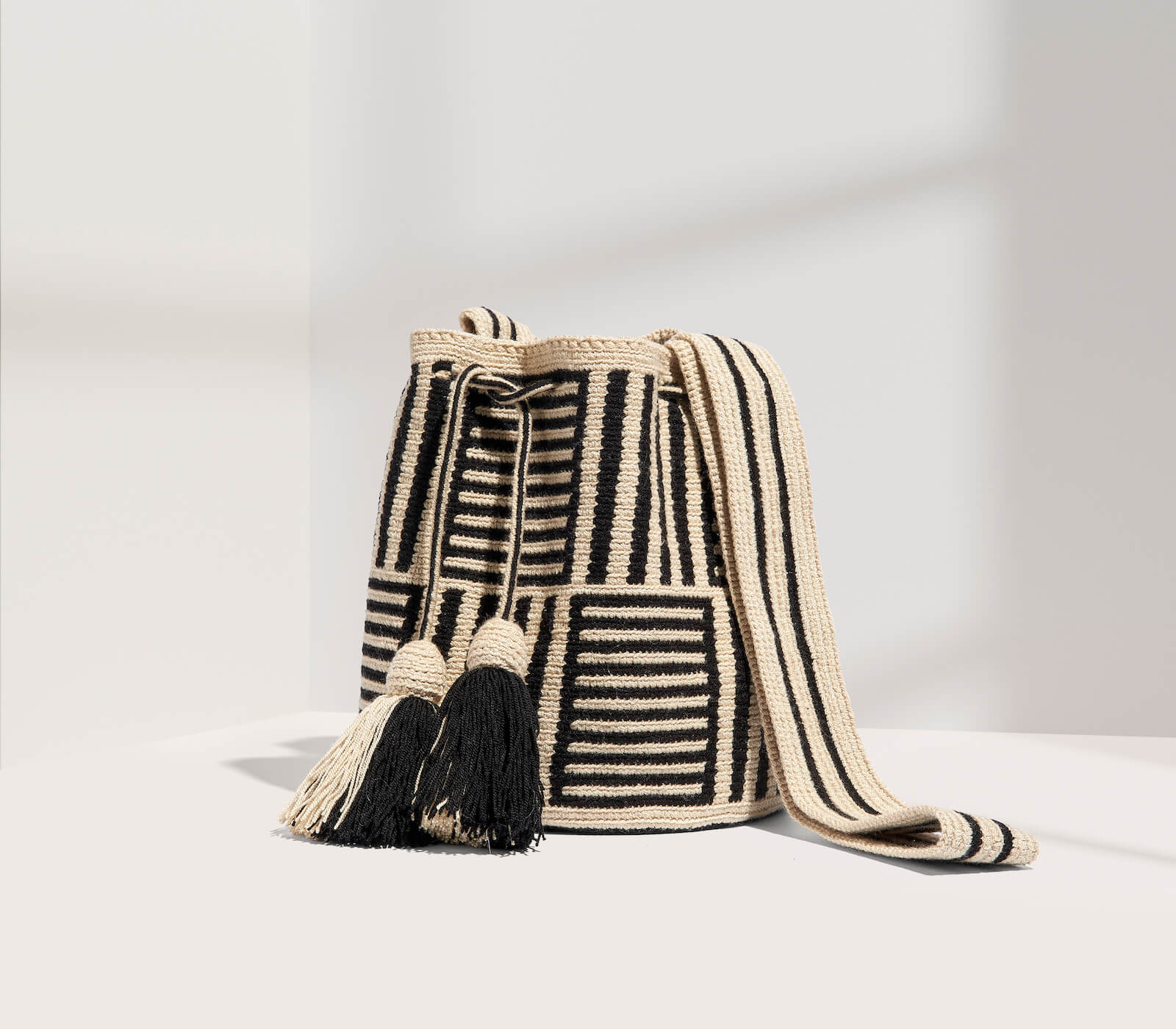 Kululu Wayuu mochila crossbody bag hand crocheted in Colombia for Made Brave