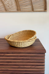 Made Brave large tray basket styled near an entryway with keys and mail
