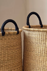 Made Brave medium natural hamper styled in a closet corner