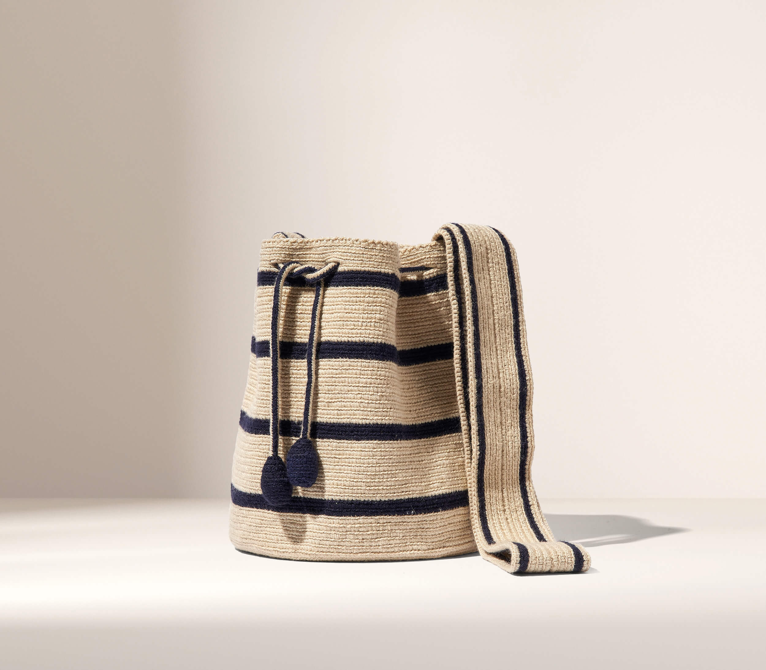 Sencilla Wayuu mochila crossbody bag hand crocheted in Colombia for Made Brave