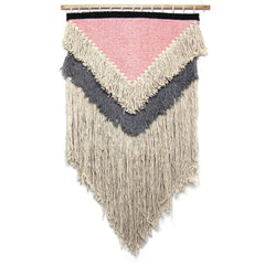 Boho Wall Hanging handwoven on a Panipat India handloom Made Brave