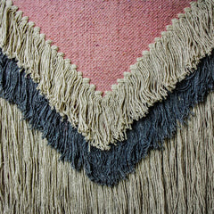 Pink and cream Boho Wall Hanging with fringe detail Made Brave