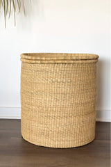 Handwoven Hamper with Lid - Natural