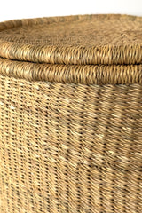 Handwoven Hamper with Lid - Natural
