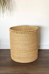 Handwoven Hamper with Lid - Natural
