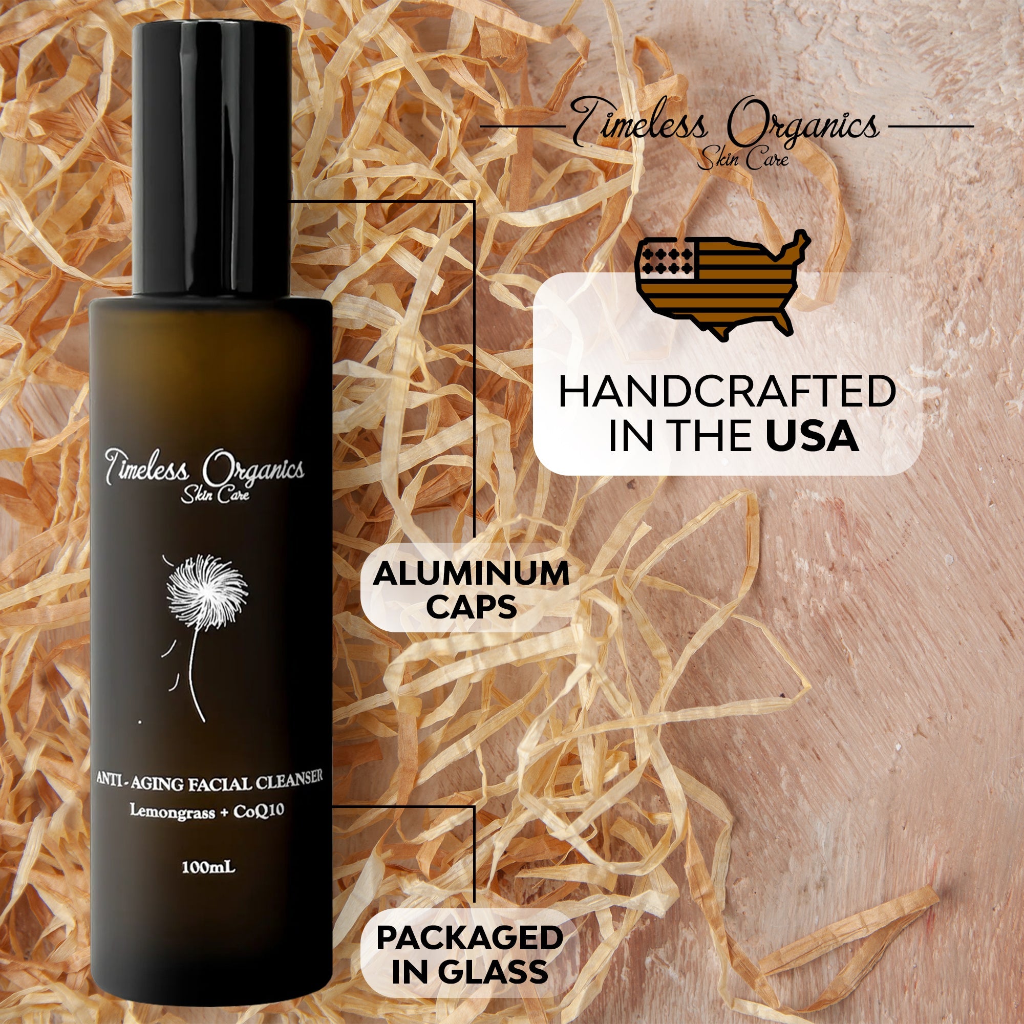 Anti-aging facial cleanser with CoQ10 and nine organic oils Made Brave