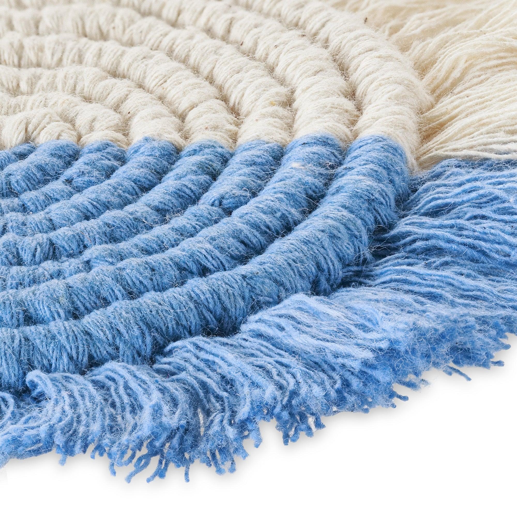 Macrame Coasters in Blues with Fringe - Set of 4 - Life In Alignment