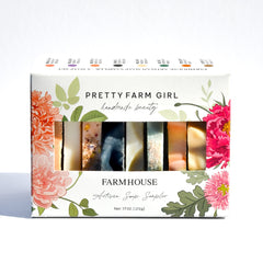 Farmhouse artisan goat milk and tallow soap sampler eight handmade bars in gift box Made Brave
